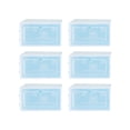 thumbnail image 1 of Caja de zapatos apilable transparente (6 unidades), gruesa, de plástico, talla S (azul), 1 of 7