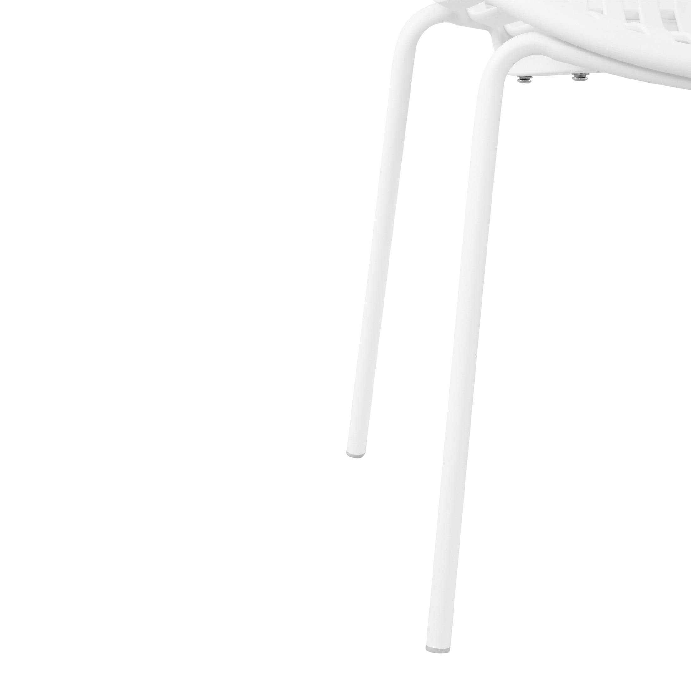 Christopher Knight Home Minimalist Plastic Outdoor Folding Dining Chairs, Metal Legs, White, Set of 2