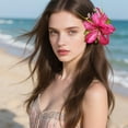thumbnail image 2 of lixuesong Realistic Artificial Lilies Hair Clip Elegant Side Clip For WeddingS Parties Lightweight Floral Hairpin Accessory, 2 of 3