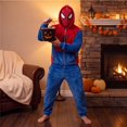 thumbnail image 7 of Classic Spider Hero Full Zip Masked Hood Sweatshirt, Red Blue Web Pocket Graphic Outerwear for Adults Boys Girls Halloween Cosplay, 7 of 7