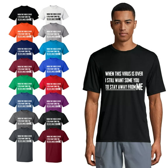 OXI T-Shirt - To Stay Away From Me, Basic Casual T-Shirt for Men's and Women Fleece T-Shirt Short Sleeve - Black Small