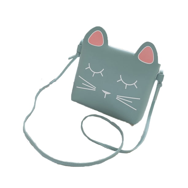 Lindo bolso bandolera con forma de gato, monedero para niñas pequeñas