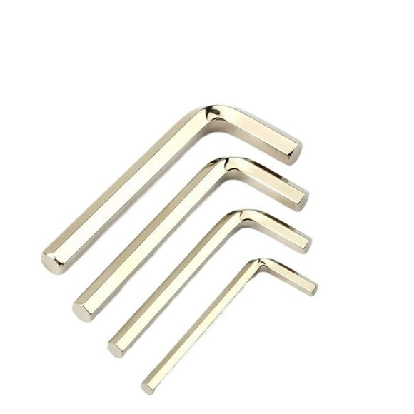 CNKOO 1.5-2-2.5-3-4-5-6-8-10mm Allen Keys Hex Wrench L Shaped Nickel Plated Flat Head Hexagonal Keys L-type Repair Tools Hand Tools