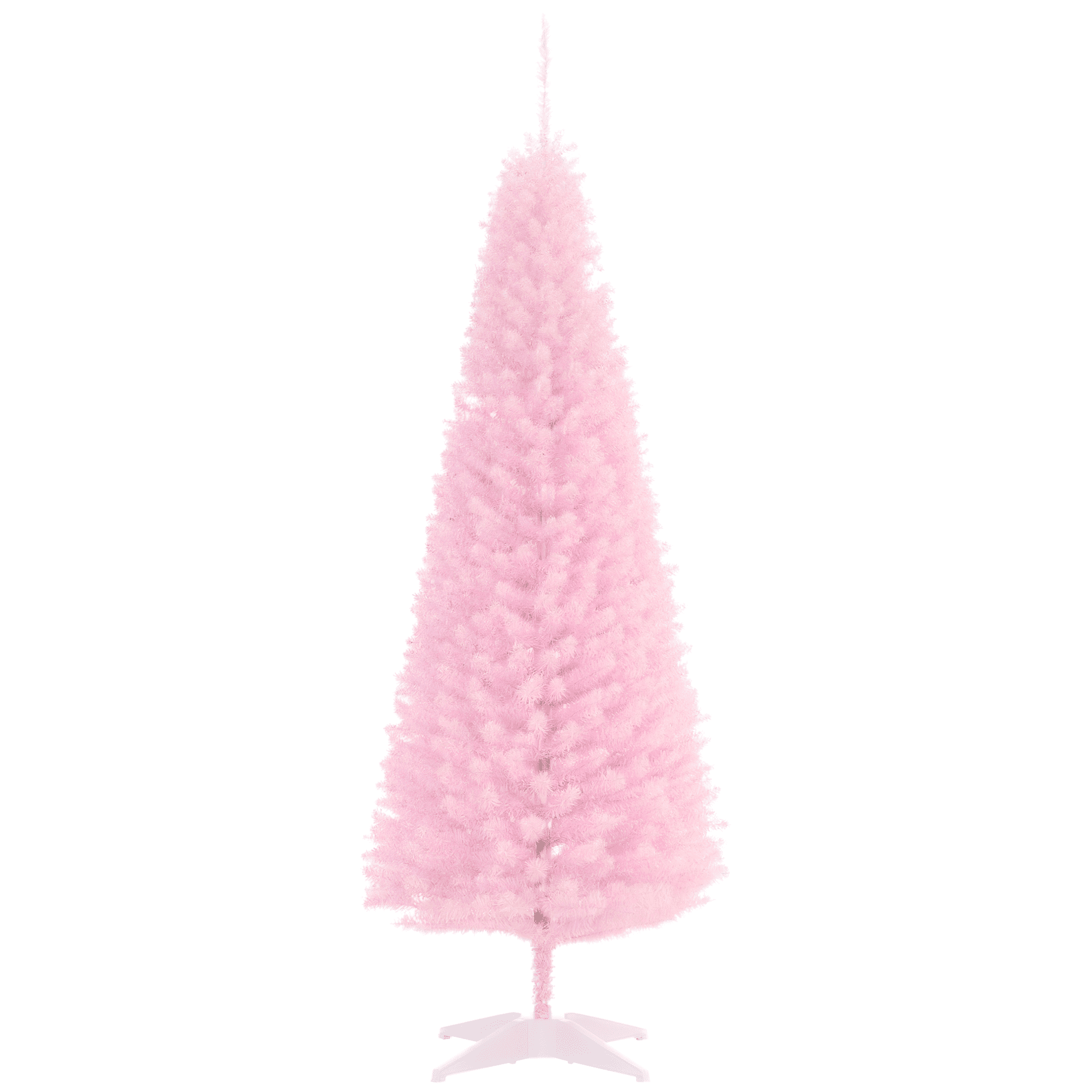 Astoutdoor 5 ft Artificial Pencil Christmas Tree, Pink, 294 Tips, Plastic, Detachable Base