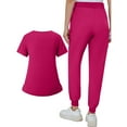 thumbnail image 5 of MLQIDK Womens Scrub Sets Plus Size Medical Scrub Sets Stretchy V Neck Yoga Scrub Pants and Tops Scrub Joggers Nursing Top Uniformes De Enfermeras De Mujer Hot Pink M, 5 of 8