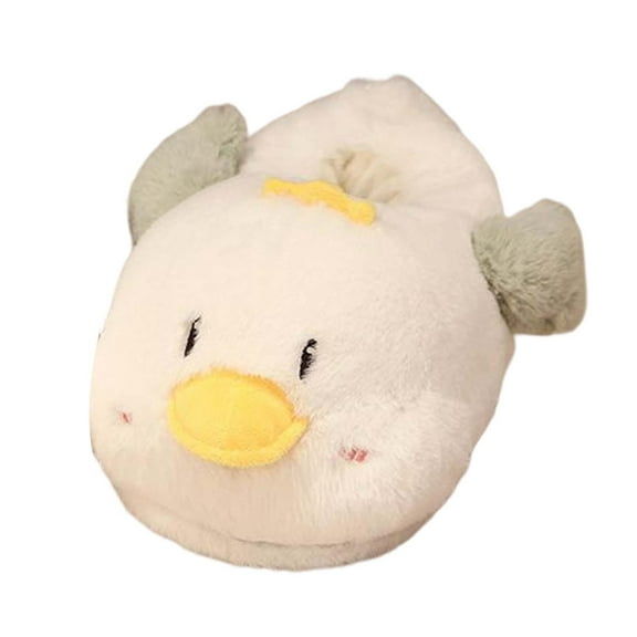 Women Plush Slippers Warm Thick Soled Non Slip Shoes Comfortable Carpet Slippers duck
