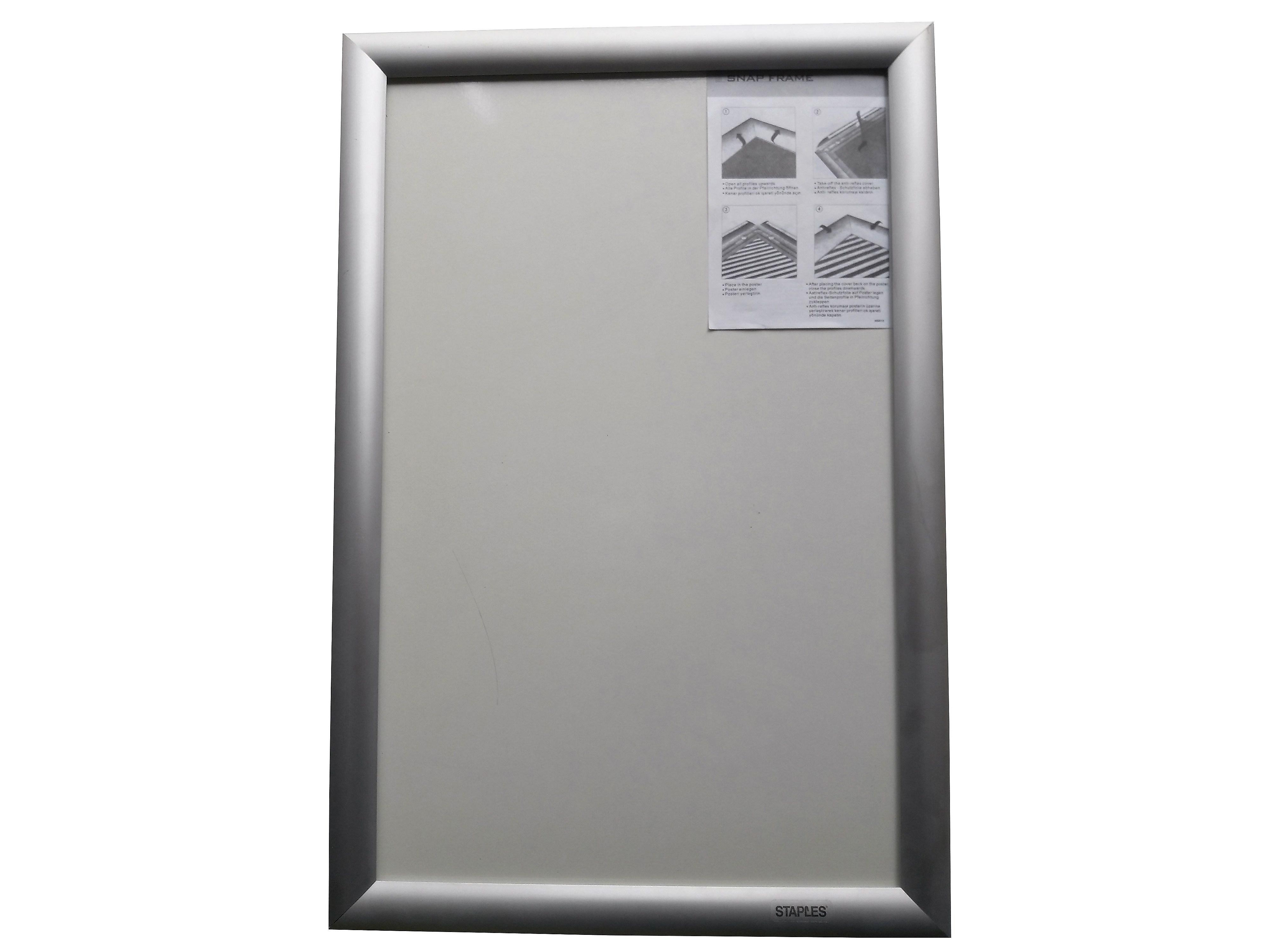 Staples Poster Holder 11" x 17" Silver Aluminum (28072) 1840939