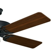 Hunter 52 inch Outdoor or Indoor Ceiling Fan No Light - Black Ceiling Fan without Light, For Patio, Porch, Garage, or Living Room, Standard Mount, 5 Blades, Pull Chain - Original 23838, Matte Black