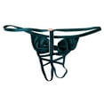 thumbnail image 2 of Victoria's Secret Dream Angels Crotchless Satin Bow V-String Panty Dark Green Size X-Large NWT, 2 of 2