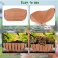 thumbnail image 4 of Window Box Liners, 3PCS Felt Trough Planter Basket Liners Replacement for Wall Hanging Basket Garden Fence Railing, Decorative and Practical, Brown, 4 of 7