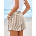 thumbnail image 6 of FreshPretty Casual Striped Shorts for Women Spring Summer Elastic Waist Y2K Lounge Vacation Beach PJ Bottoms Clothes, 6 of 9