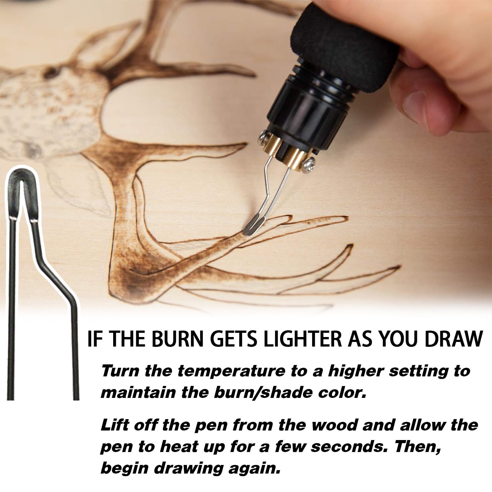 23pcs Wood Burning Kit Wood Burning Tips Tool High impedance Nickel Chromium Wire Pyrography Engraving Pen Tip for Pyrography Leather