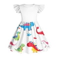 thumbnail image 6 of Sleeveless Stretchy Dress A Line Twirly Skater School Recital Dress Short Sleeve Round Neck Dress Casual Dresses For Girls, 6 of 6