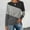 Grey, variant on Women Long Sleeve Shirts Trendy Color Block Round Neck Pullover Tee Tops Stretch Comfy Classic Fit Workout Casual Blouses