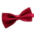 thumbnail image 2 of Trayknick Bow Tie Solid Color Wear Easily Polyester Adjustable Bow Tie Pre Tied for Formal Occasions Red, 2 of 13