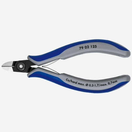 

Knipex 79-02-125 Precision Electronics Diagonal Cutters Round Head w/ Very Small Bevel - MultiGrip
