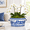 10.6" Landscape, variant on Blue And White Ceramic Planter Pot, 7.4" & 10.6" Sizes, Indoor Decorative Cachepot Vase