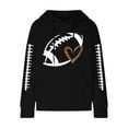 thumbnail image 4 of Holzkary Game Day Hooded for Women Funny Football Graphic Shirt Waffle Knit Game Day Pullover Hoodies Long Sleeve Sweatshirt Knit Hoodie Sweatshirt Football Graphic Sweater Football Pullover Black M, 4 of 5