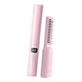thumbnail image 5 of Stgfyxgs Hair Straightener Brush Mini Straightening Irons Three Temperature Adjustments Heated Hair Straightener Comb Hot Comb for Home Pink, 5 of 7