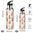 thumbnail image 2 of Yayeee 33oz Insulated Water Bottle Double Wall Stainless Steel with Flip Straw Lid, Capybara Strawberry Pattern, 2 of 7