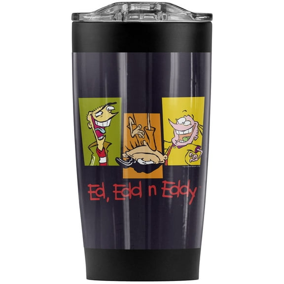 Ed, Edd N Eddy/Three Eds Stainless Steel Tumbler 20 oz Coffee Travel Mug/Cup, Vacuum Insulated & Double Wall with Leakproof Sliding Lid | Great for Hot Drinks and Cold Beverages