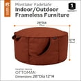 thumbnail image 3 of Classic Accessories Montlake Frameless Indoor/Outdoor Bean Bag Ottoman, Heather Red, 3 of 11