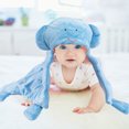thumbnail image 3 of B. Boutique by Evergreen Plush Animal Hooded Bath Towel for Kids 2T - 4T, 3 of 9
