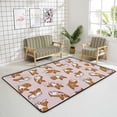 thumbnail image 4 of SKYSONIC Lightweight Soft Area Rugs Cartoon Corgis Pattern Floor Carpet Mat for Kids Playing Room Hardwood Floor Living Room 60x39in, 4 of 6