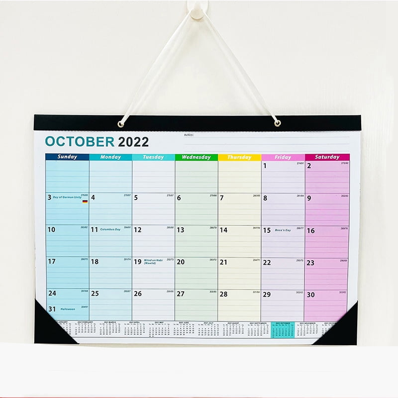 Electronic Calendar 2023 2022-2023 Desk Calendar Desk/Wall Calendar 2-In-1, Thick Paper With Corner  Protectors, Large Ruled Blocks Colorful Lump | Walmart Canada