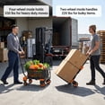 thumbnail image 6 of Adnoom 2-in-1 Folding Hand Truck Heavy Duty, 300 lbs Capacity Utility Cart with 4 Wheels, Retractable Handle Convertible Platform Dolly for Moving Boxes Furniture Luggage, Orange, 6 of 7