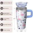 thumbnail image 3 of 20OZ Flamingo Tumbler with Handle Leak Resistant Mug Cup Great Gifts for Women Flamingo Lovers Ideal for Birthday Christmas Celebrations Daily Hydration, 3 of 6