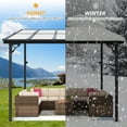 thumbnail image 6 of JolyDale 10’x 10’ Hardtop Gazebo, Outdoor Wall-mounted Pergola for Garden, Patio, Backyard, Gray, 6 of 7