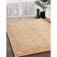 thumbnail image 3 of Ahgly Company Machine Washable Indoor Square Abstract Brown Gold Area Rugs, 7' Square, 3 of 7