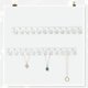 thumbnail image 4 of Soporte para collares de joyería, soporte de pared, joyería acrílica transparente para aretes, pulseras, exhibición de almacenamiento con 12 ganchos de diamantes, para dormitorios, 2 piezas, 4 of 5