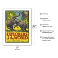 thumbnail image 2 of Explorers of The World - Wildest Adventures Ever Filmed - Fighting Bull Elephants - Vintage Film Movie Poster c.1931 - Bamboo Fine Art 290gsm Paper (Unframed) 17x22in, 2 of 4