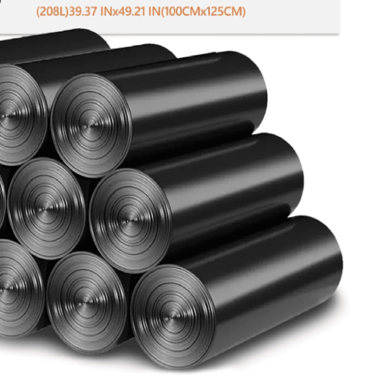 50-55 Gallon Black Trash Bags 120 Count - 40''x50'' Extra Large 50+ Gallon Garbage Bags,Unscented Strong Huge Can Liners for Construction Industrial Yard Outdoor Commercial