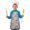 Fireman and Dalmatian, variant on Fireman and Dalmatian Grey Pattern Teens Aprons, Adjustable Neck Strap, Toddler & Teens Aprons for Cooking & Baking, 19x23.6 Inches