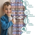 thumbnail image 3 of Blackout Kids Curtains,Boho Blue Knitted Ethnic Pattern Childrens Insulated Curtains Set Of 2,Bedroom Essentials,Toddler Room Decor 42x84in(106x213cm), 3 of 5