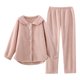 thumbnail image 1 of Conjuntos de pijama a juego Gibobby para mujer franela de terciopelo pantalones gruesos térmicos camisola para dormir (Rosa, XL), 1 of 4