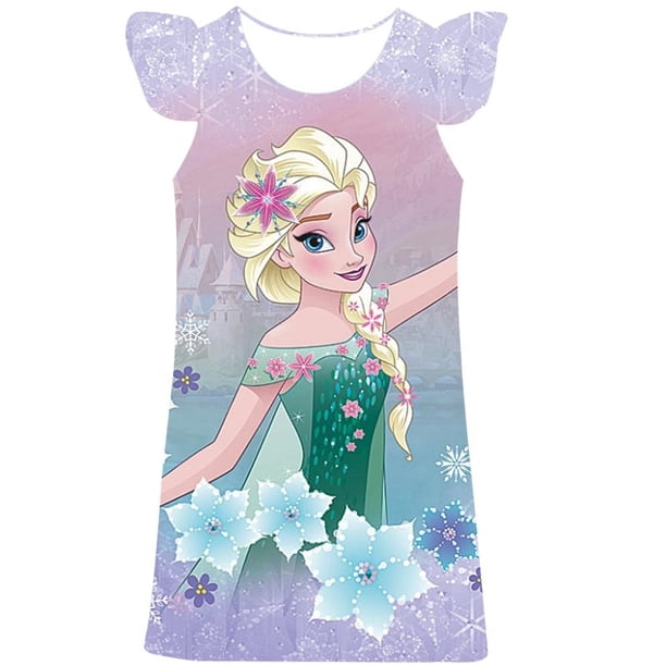 Vestido de Frozen de Disney para niñas, traje de cumpleaños, vestidos elegantes de Elsa, disfraz infantil para niñas, ropa de fiesta para chico, niña de 1 a 10 años, 12 meses Gao Jinjia LED