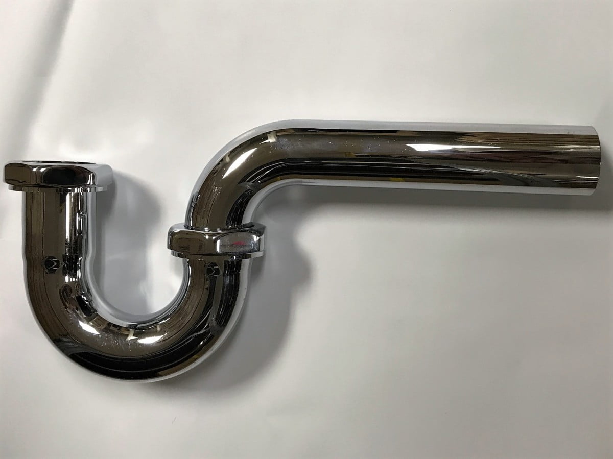 Bathroom Sink P Trap Bright Chrome 1 1/4" Heavy Duty Renovator's