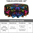thumbnail image 2 of Mexican Tablecloth Round 60 Inch, Washable Polyester Table Cloth for Kitchen Party Picnic Dining, Mexican Dia De Los Muertos Or Day of Dead Decorations, 2 of 6