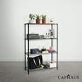 thumbnail image 2 of CAPHAUS 3/4/5-Tier Adjustable Height Wire Shelving Unit, Wire Rack Shelving, Metal Steel Storage Shelves, Garage Shelving Storage Organizer, Utility Storage Shelf, 4-Tier Without Wheels, Black, 2 of 9