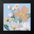 thumbnail image 2 of Goldberger, Jennifer 20x20 Black Modern Framed Museum Art Print Titled - Bouquet on Blue I, 2 of 5