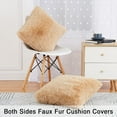 thumbnail image 5 of 2 Pcs Shaggy Faux Fur Throw Pillow Cover, Fluffy Soft Solid Square Throw Pillow Case Cushion Cover, 5 of 7