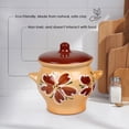 thumbnail image 3 of Borisovskaya Keramika Clay Baking Pot with Lid 22 fl oz (650 ml) Ramekin with Lid Handmade Oven Cooking Pot Natural Red Clay Pot Clay Cookware Stoneware Bean Pot, Beige, 3 of 11