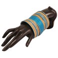 thumbnail image 3 of Sunsoul By Touchstone Indian Fashion Éclat Turquoise Golden Flakes 2dZ. Jewelry Bangle For Women., 3 of 6