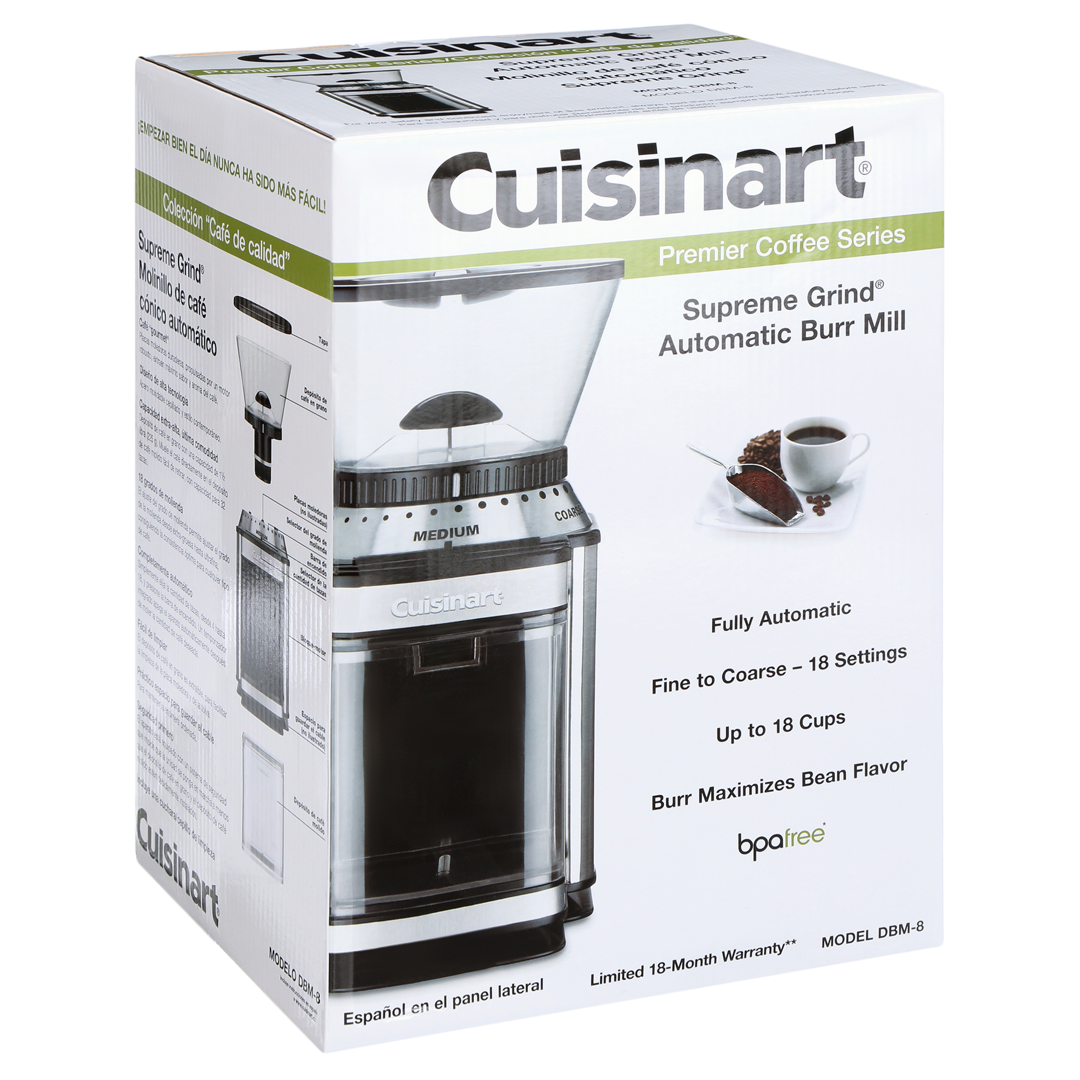 Cuisinart Supreme Grind™ 18 Cup Stainless Steel Burr Coffee Grinder - image 4 of 10