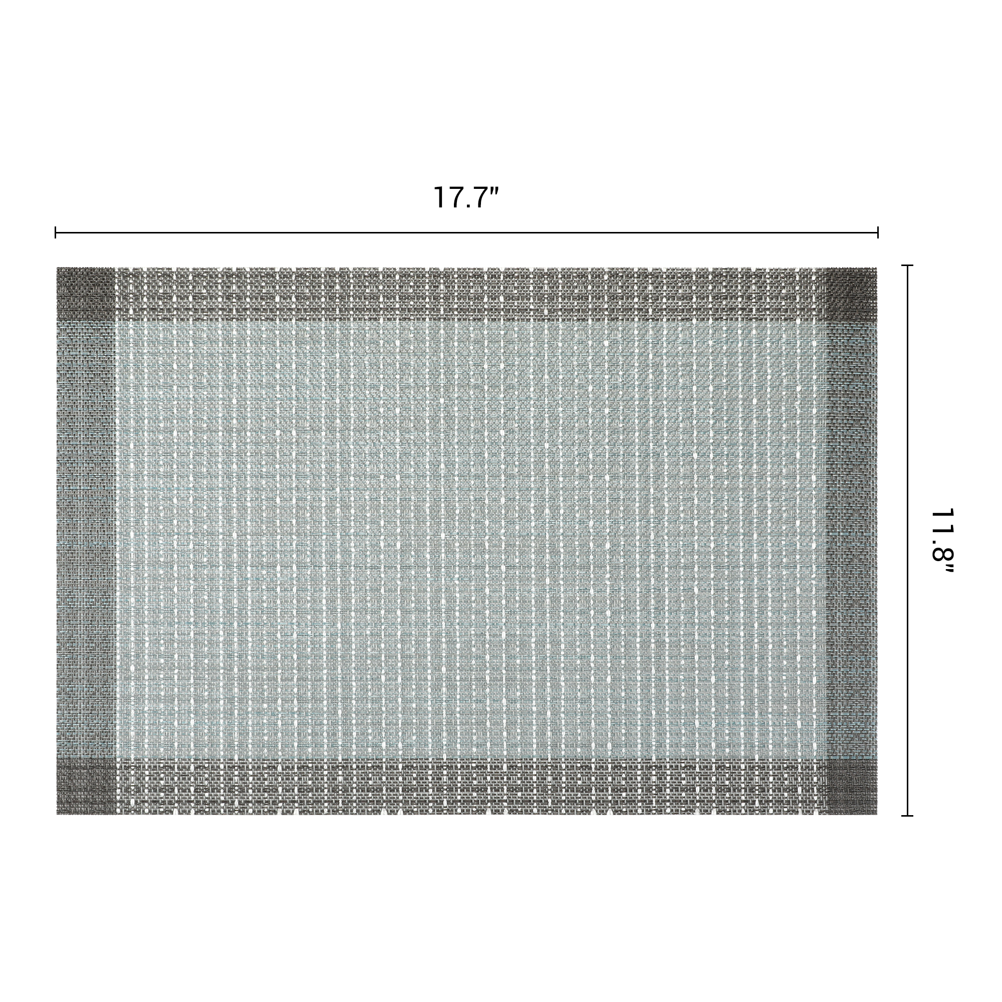 Unique Bargains Set of 6 Plastic Placemats for Table Decor Indoor Outdoor Blue