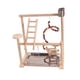thumbnail image 3 of Parque de juegos de madera para pájaros, juguetes colgantes para pájaros, corralito, percha, gimnasio de juego para pájaros para cacatúas, 3 of 9